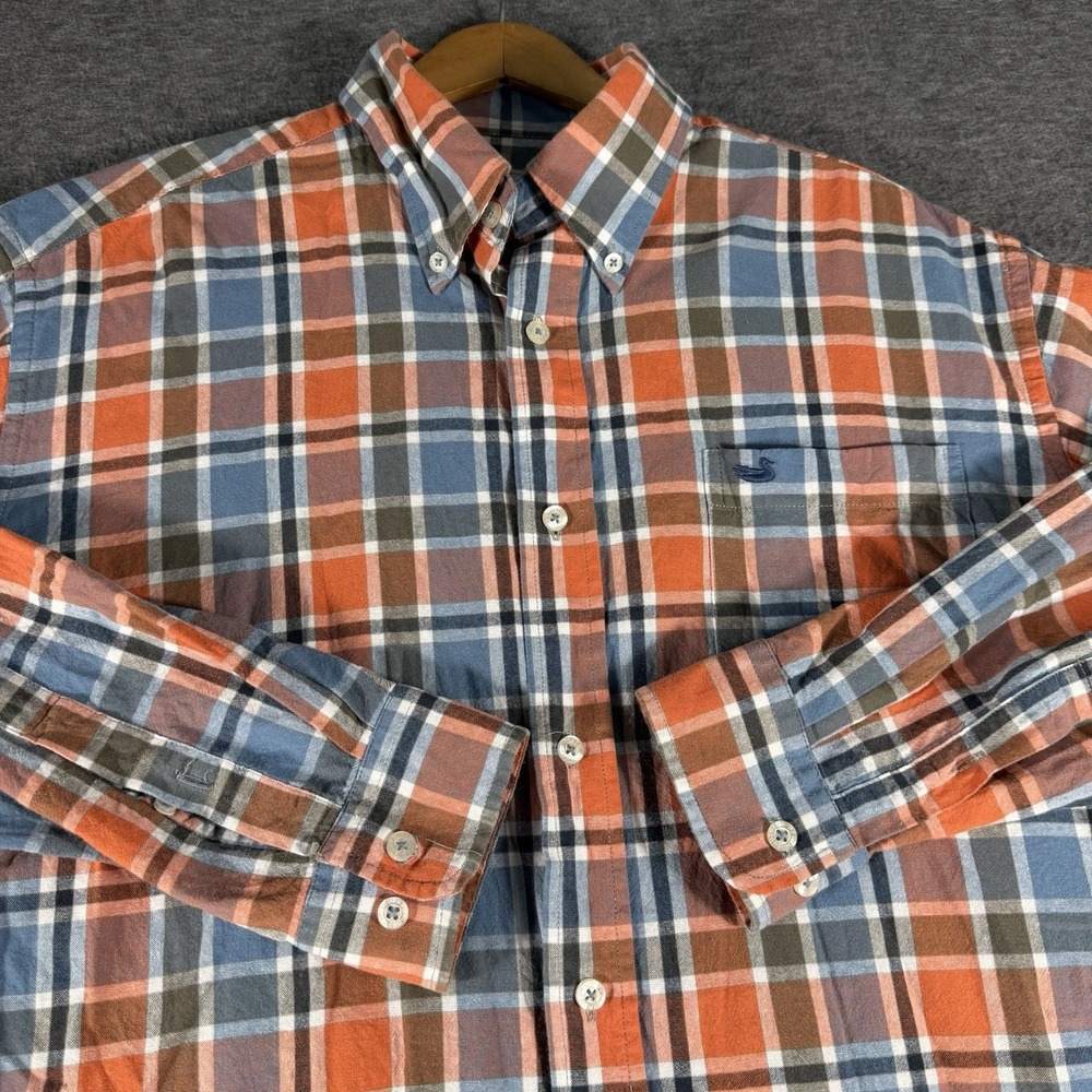 Southern Marsh Shirt Mens SZ Large Plaid Button Down Long Sleeve Cotton Preppy - Picture 1 of 7